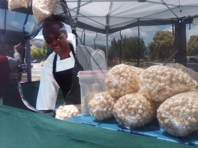 Mumbi selling kettle corn